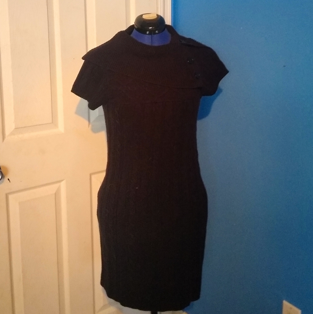 Black Knit Sweater Dress